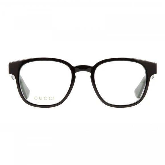 NEW GUCCI UNISEX EYEGLASSES BLACK GREEN GUCCI EYEWEAR - Picture 2 of 3